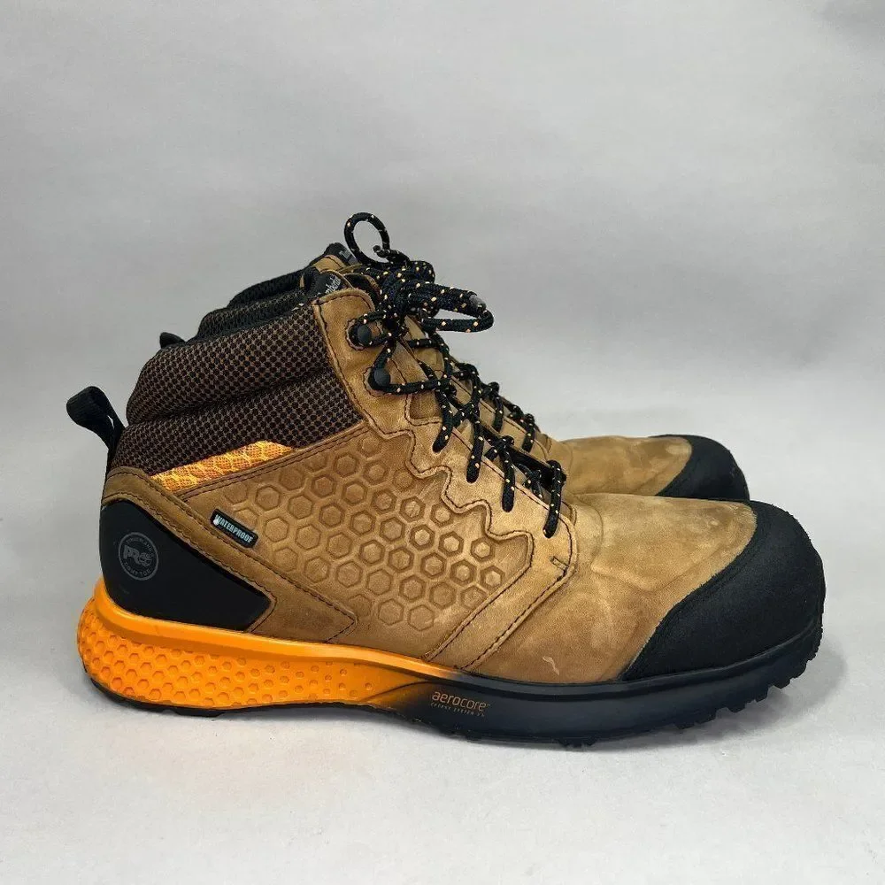 Timberland Pro Boots Mens 13 Reaxion Athletic Hiker Wateproof Composite Toe Work